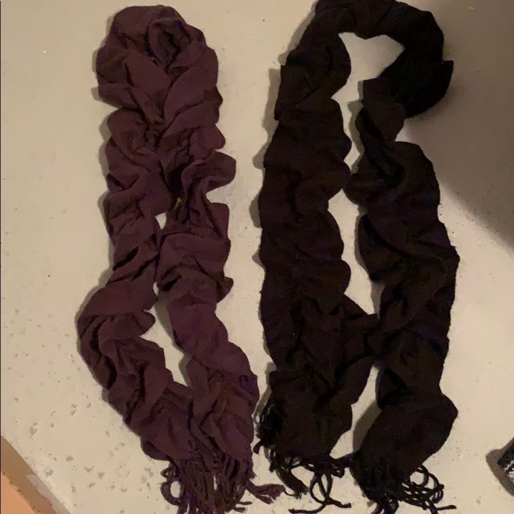 One black and one purple Simply Vera scarves